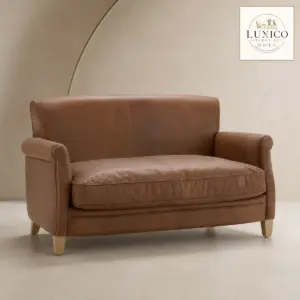Gallery Direct Mr. Paddington 2-Seater Leather Sofa – Vintage Brown — matching-model product view
