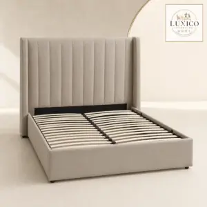DUSK Madison Super King Ottoman Storage Bed – Oatmeal — matching-model product view