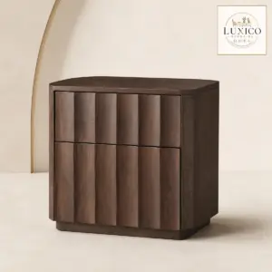 Juniper Dark Wood 2-Drawer Bedside Table — matching-model product view